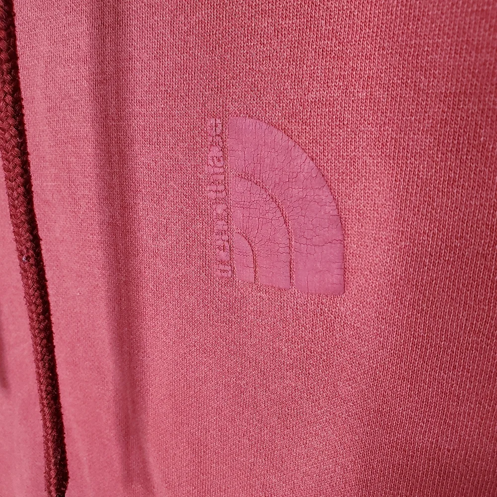 🍋5/$25The North face Mens Garment Dye Fleece Red Hoodie Small 052 - Picture 3 of 6